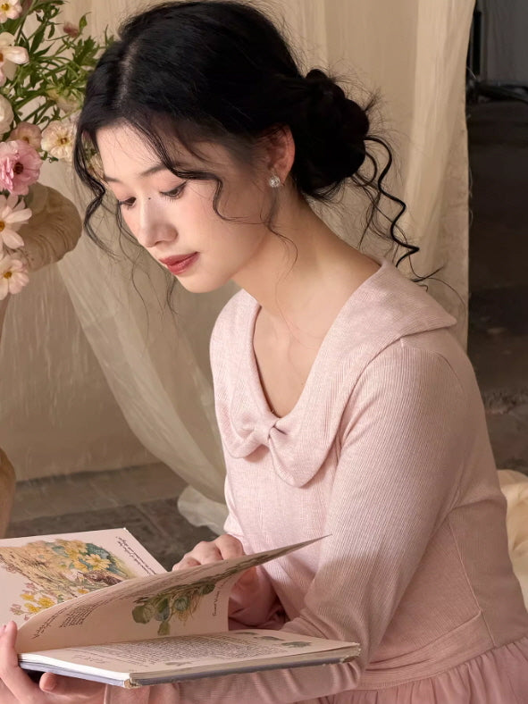 Petal Whisper Knit Dress