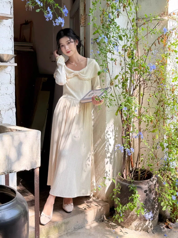 Ivory Letterlight Knit Dress