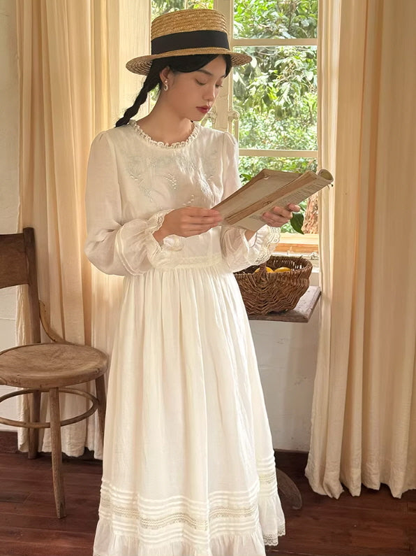 White Lily Heirloom Embroidery Dress