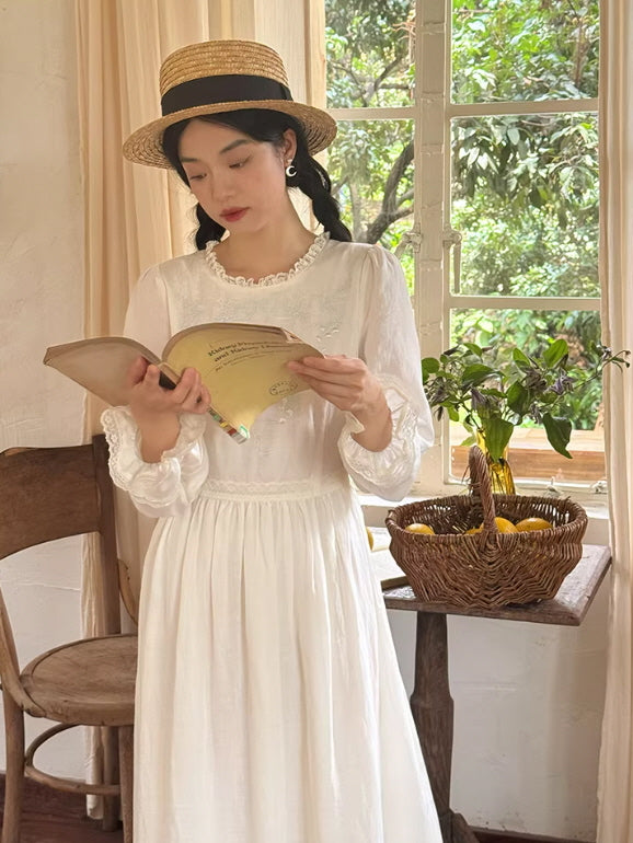 White Lily Heirloom Embroidery Dress