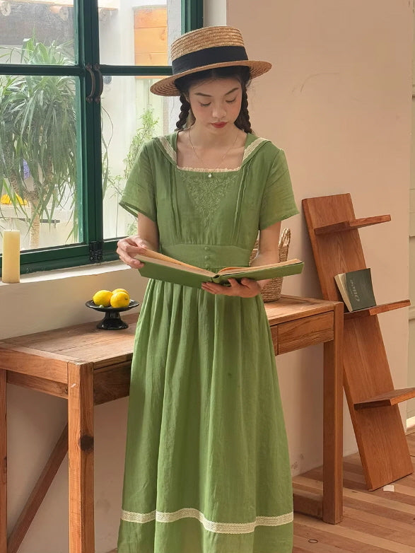 long sleeve green dress mini Eterne - Long Sleeve Crewneck Mini Dress
