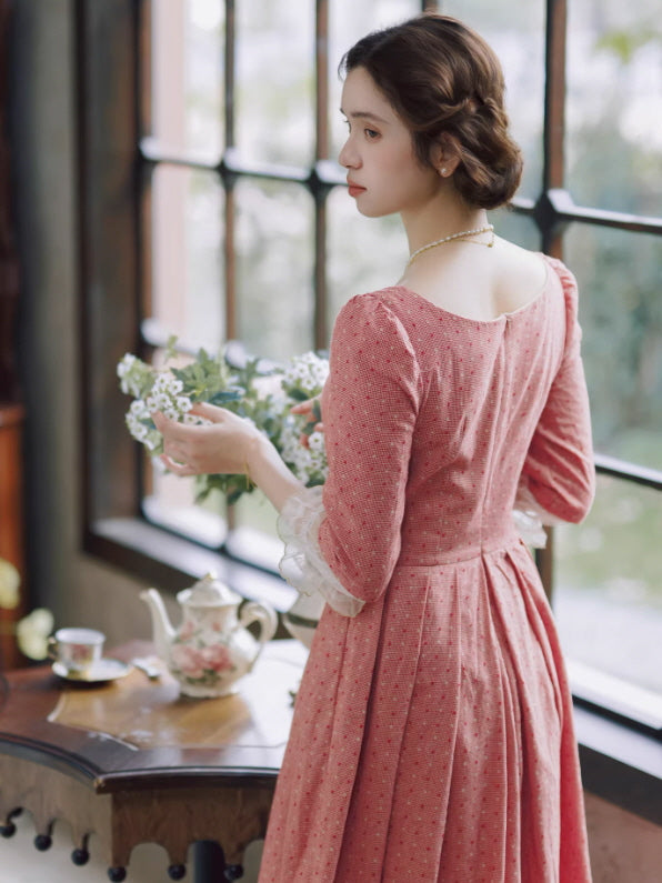 French Vintage Cottagecore Cotton Dress