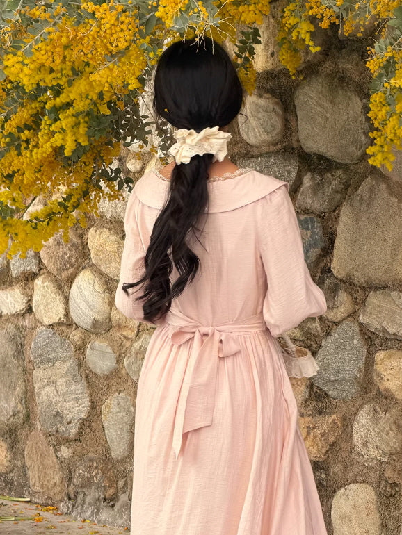 Vintage Embroidered Cottagecore Dress
