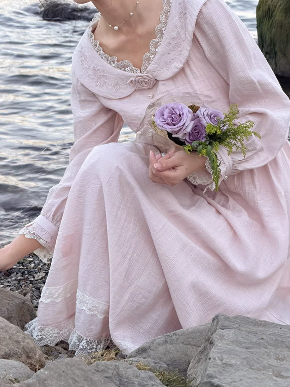 Vintage Embroidered Cottagecore Dress