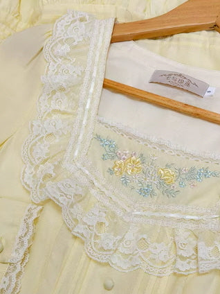 Buttercream Lace Prairie Cottagecore Dress