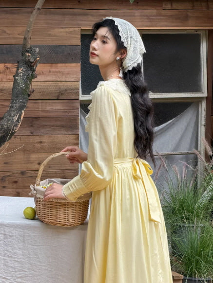 Buttercream Lace Prairie Cottagecore Dress Buttercream Lace Prairie Cottagecore Dress