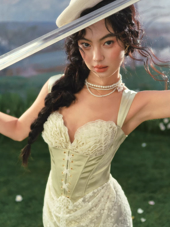 Verdant Blade Corset Dress