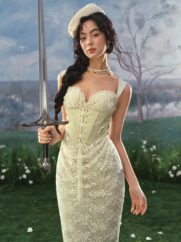 Verdant Blade Corset Dress