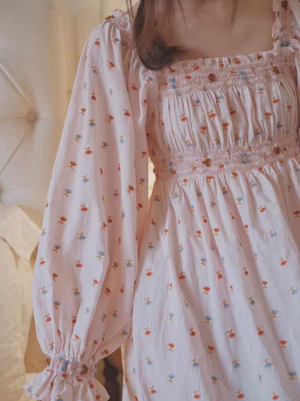 Blush Meadow Smocked Nightgown