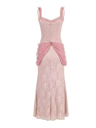 Rosy Whisper Fairy Corset Dress Vintage Princesscore Pink(Pre-Sale 30days) / M Rosy Whisper Fairy Corset Dress Vintage Princesscore Pink(Pre-Sale 30days) / M