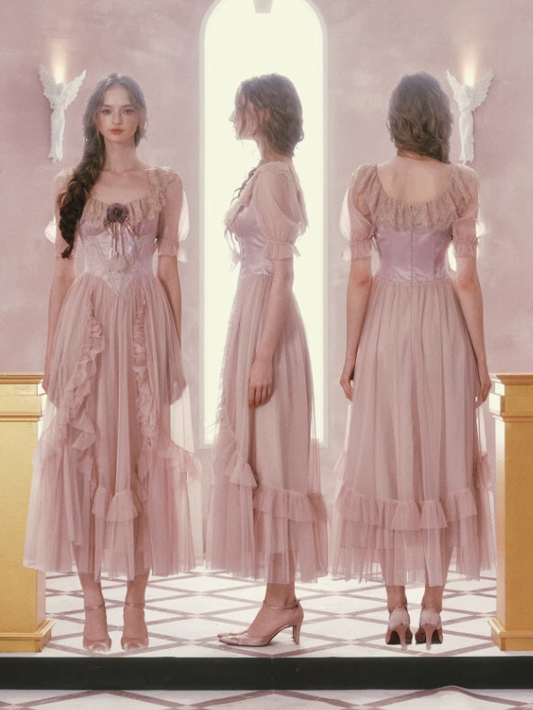 ゆき ROMANTIC BUSTIER DRESS baby pink ゆき ROMANTIC BUSTIER DRESS