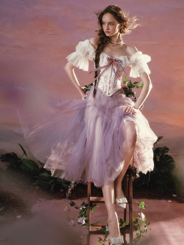 Princess Floral Fairy Corset & Skirt