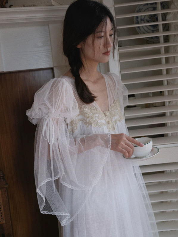 Celestial Whisper Lace Nightgown