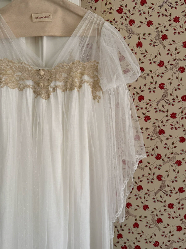 Celestial Whisper Lace Nightgown