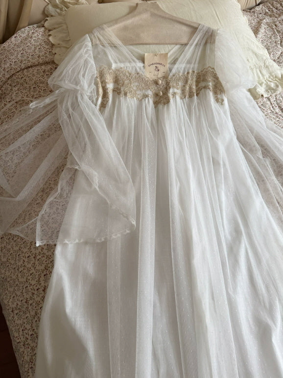 Celestial Whisper Lace Nightgown