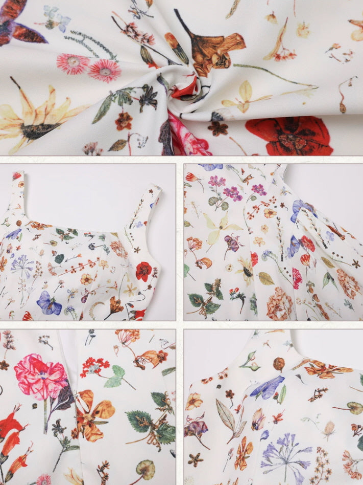 Enchanted Botanica Floral Fairycore Mini Dress