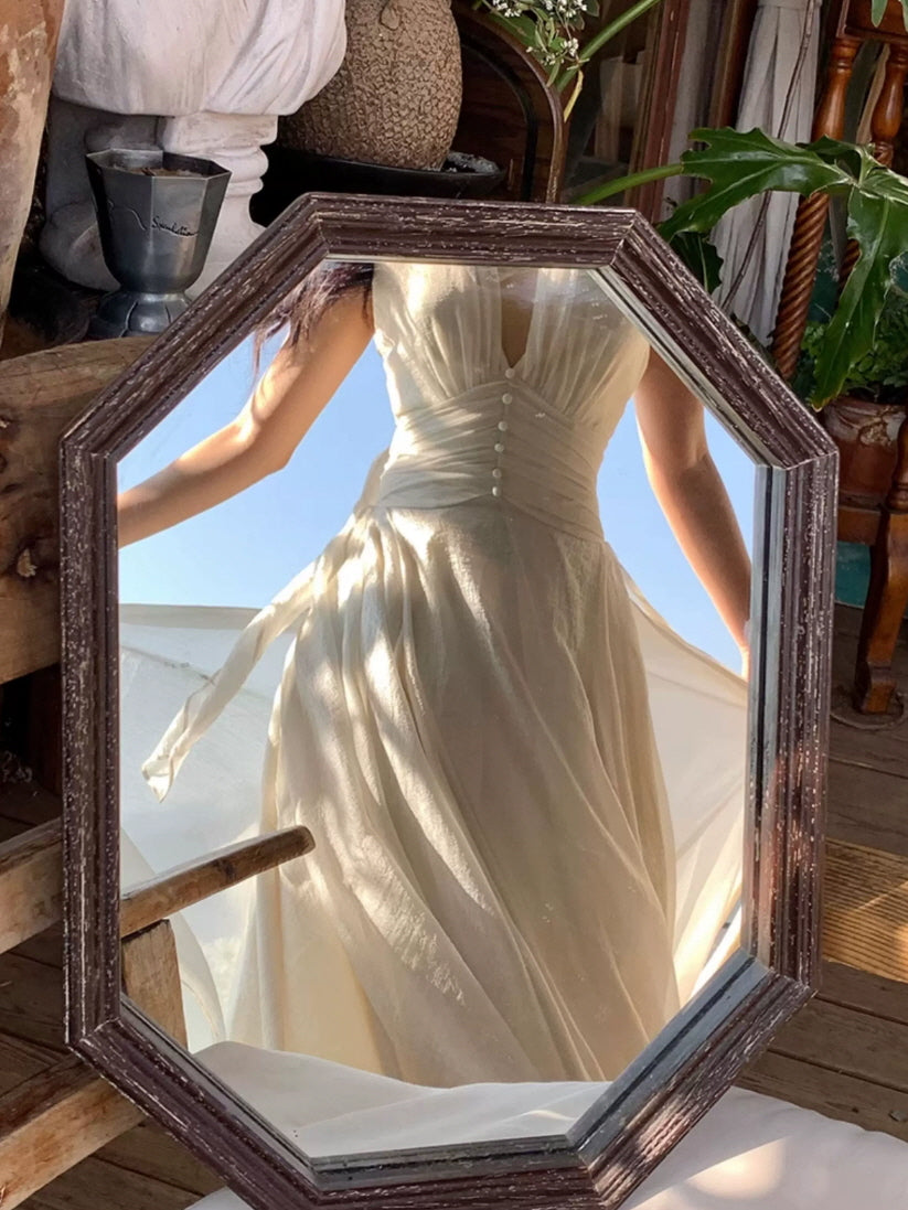 Ivory Goddess Halter Maxi Dress