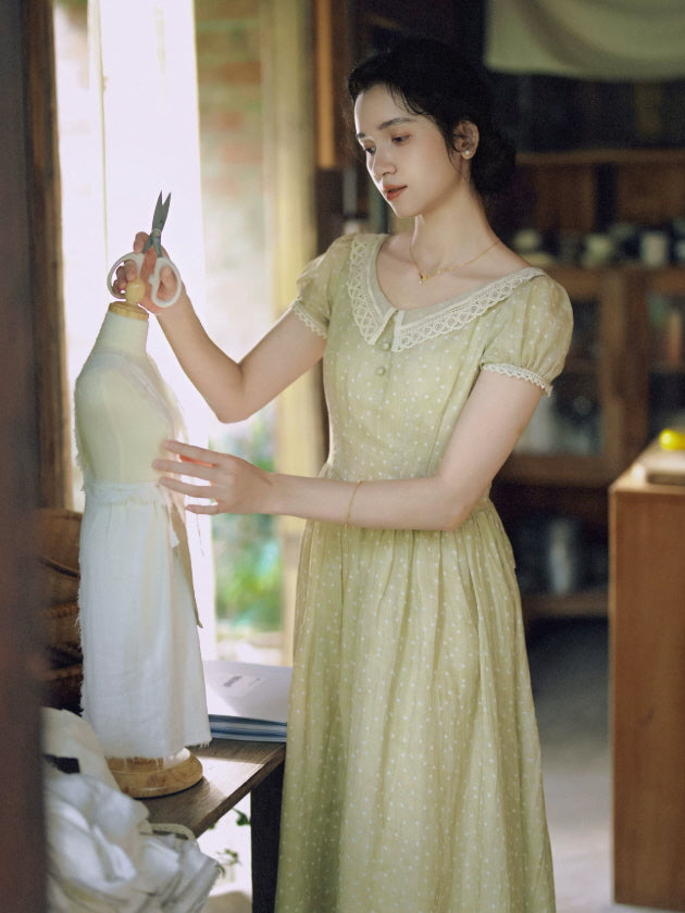 Sage Meadow Ramie Lace Dress