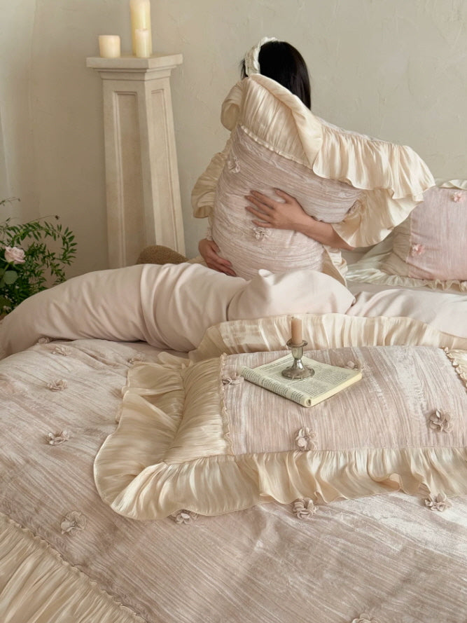 Rose Princess Ruffle Cotton Bedding Set