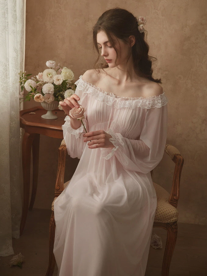 Rosewhisper Cotton Lace Nightgown