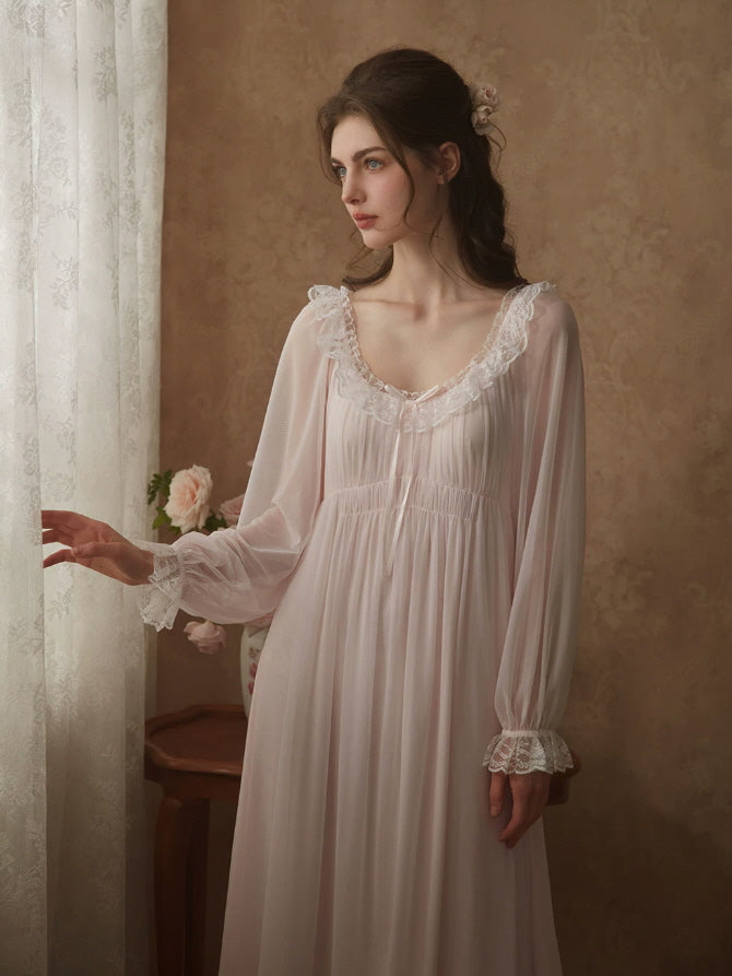 Rosewhisper Cotton Lace Nightgown