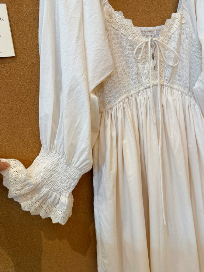 Meadow Dream Cotton Lace Nightgown