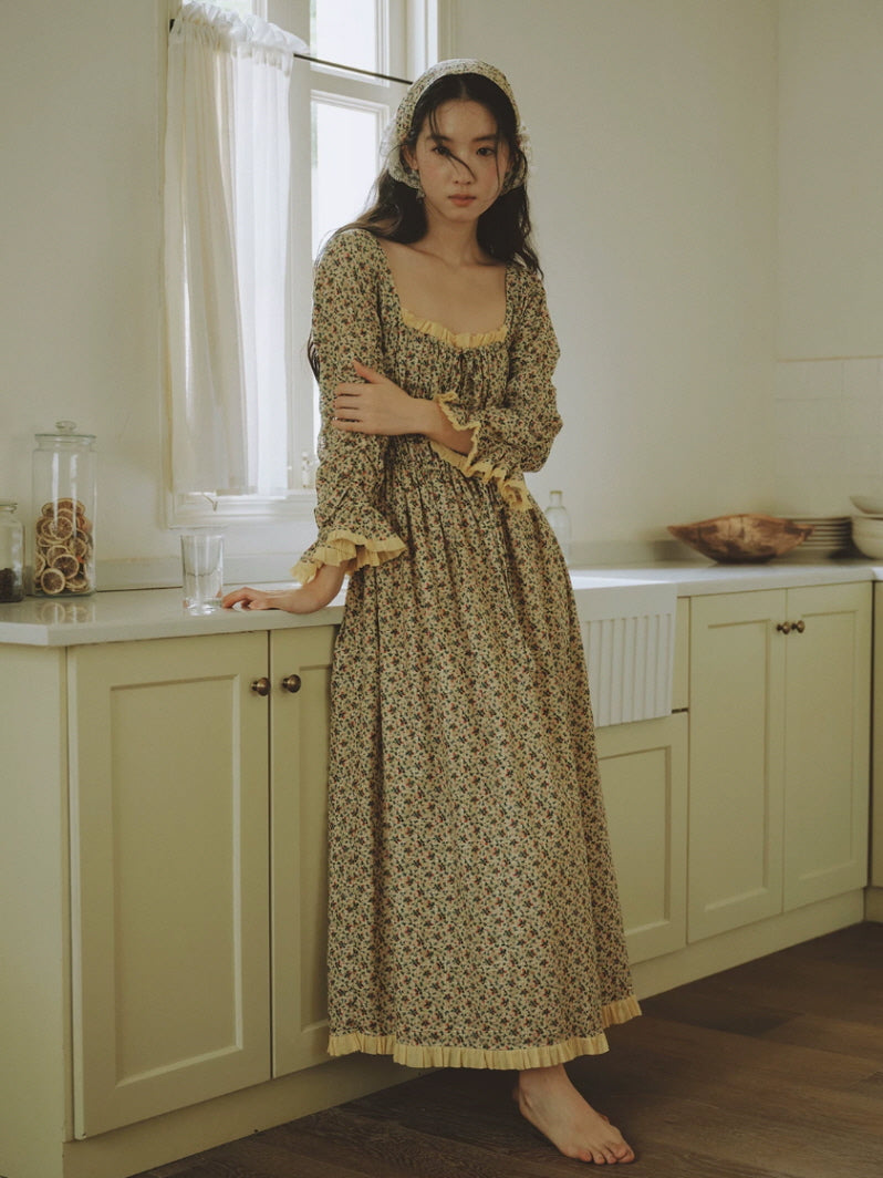 Meadow Cottage Floral Cotton Nightgown