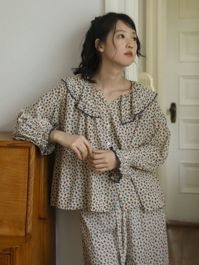 Willow Bloom Floral Cotton Pajama Set