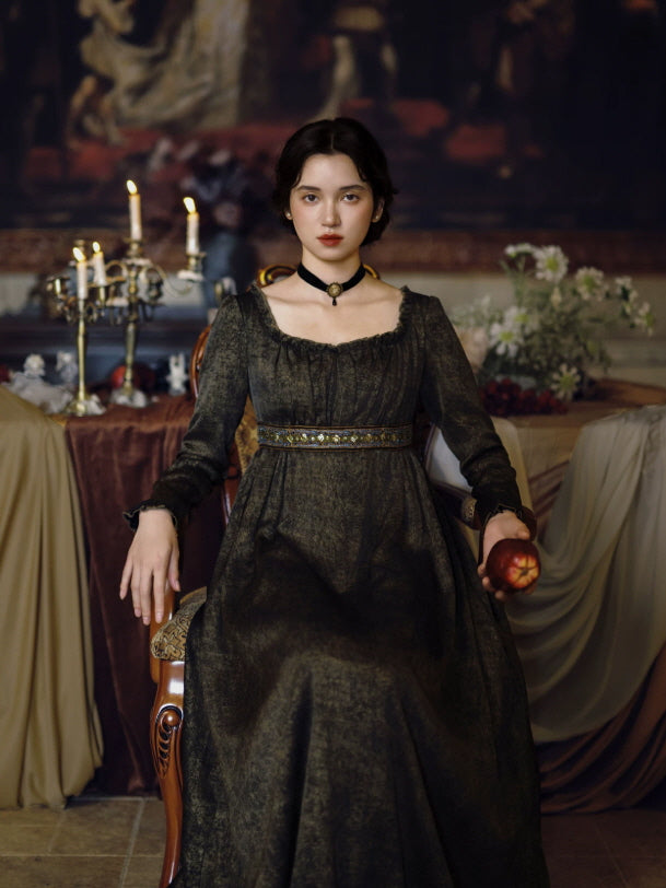 Midnight Heirloom Empire Maxi Dress
