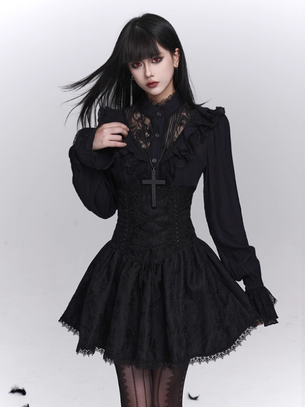 Midnight Lace Gothic Dress