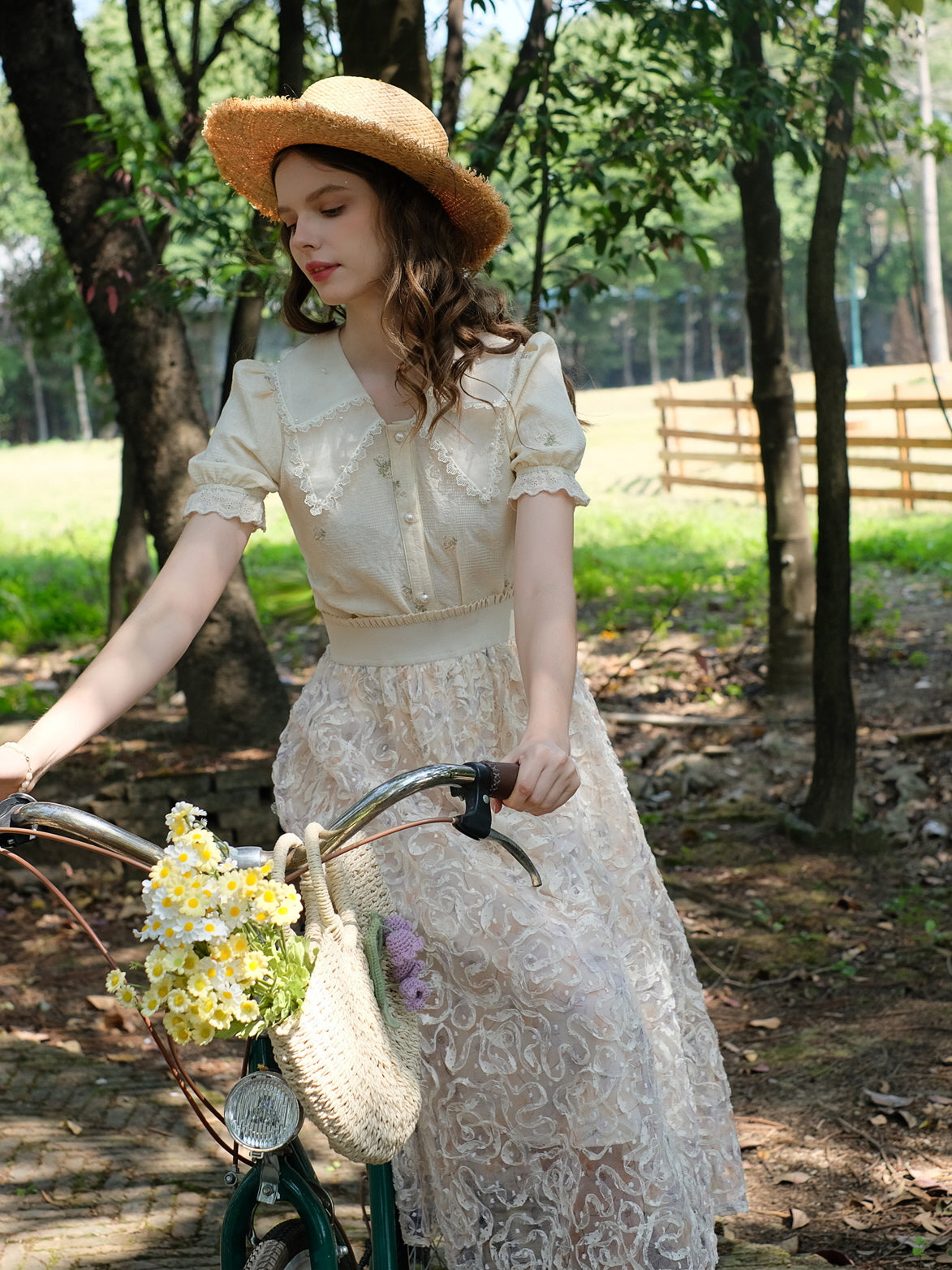 Clara's Cotton Embroidery Blouse