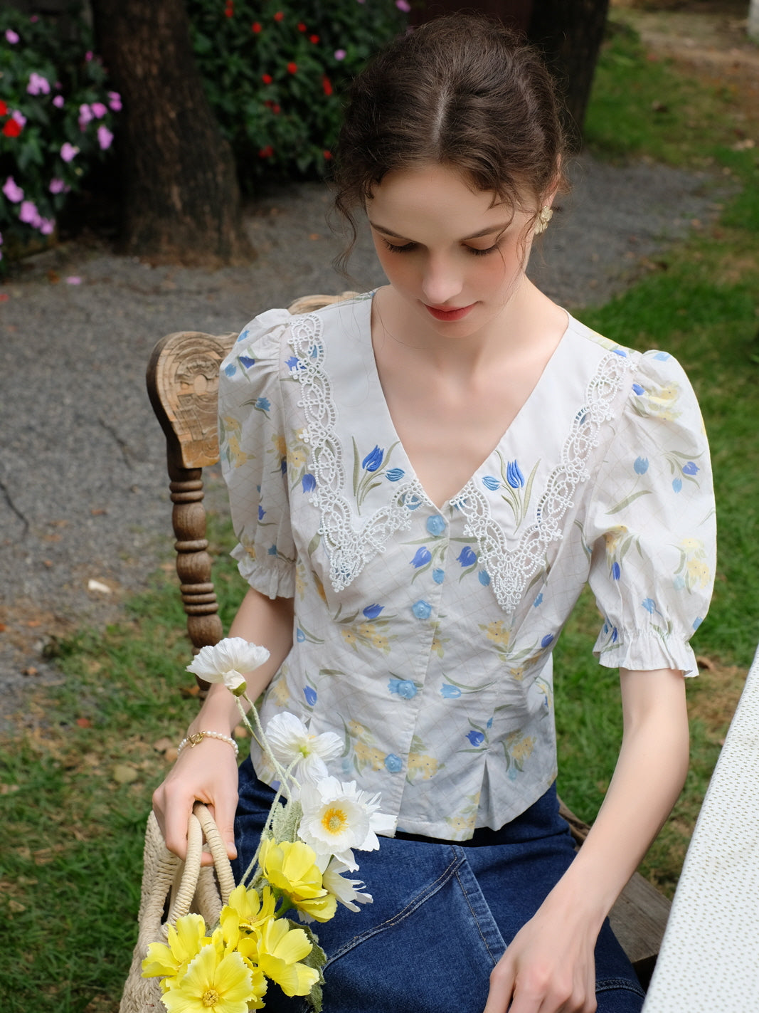 Tulip Whisper White Blouse