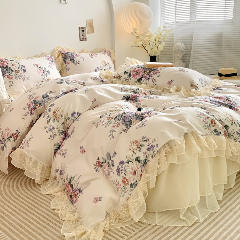 Romantic Pastoral Floral Cotton Bedding Set