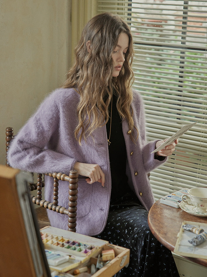 Misty Lavender Luxe Soft Knit Jacket