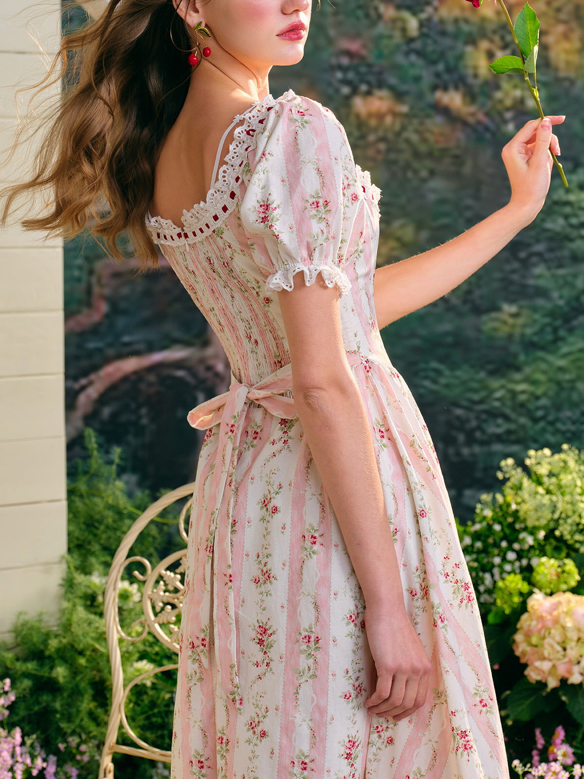 Romantic Vintage Floral Corset Dress