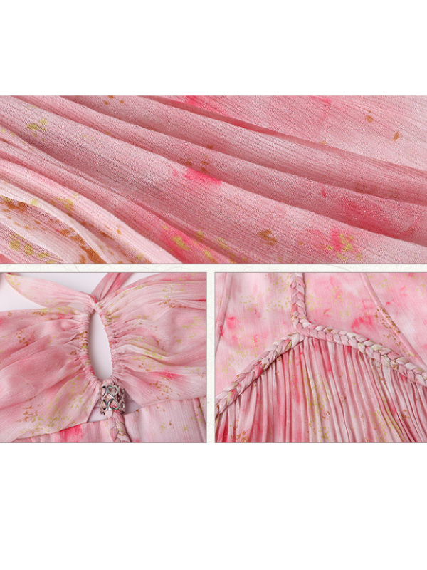 Watercolor Garden Corset Maxi Dress