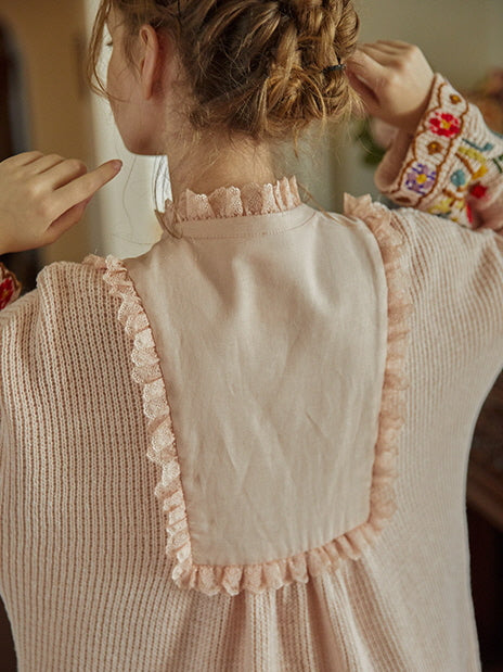 Floral Embroidered Vintage Cottage Dress