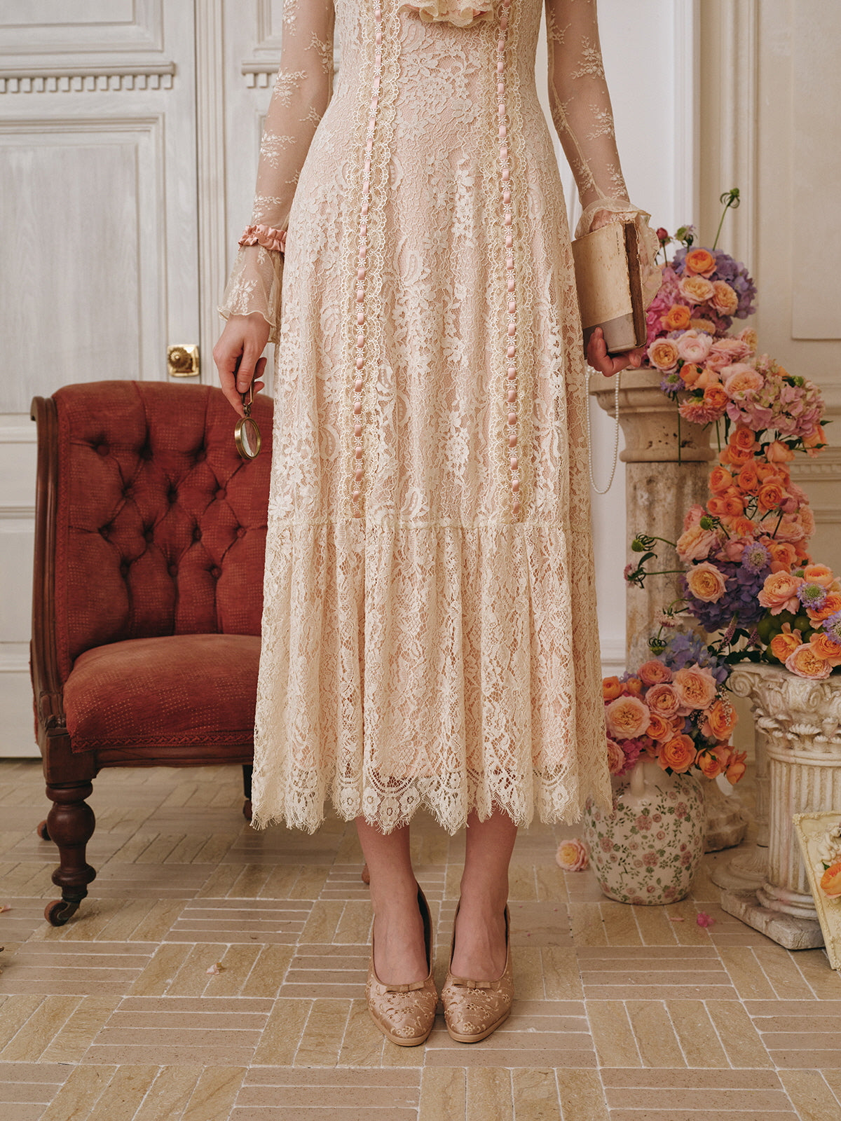 Retro Vintage Lace Dress