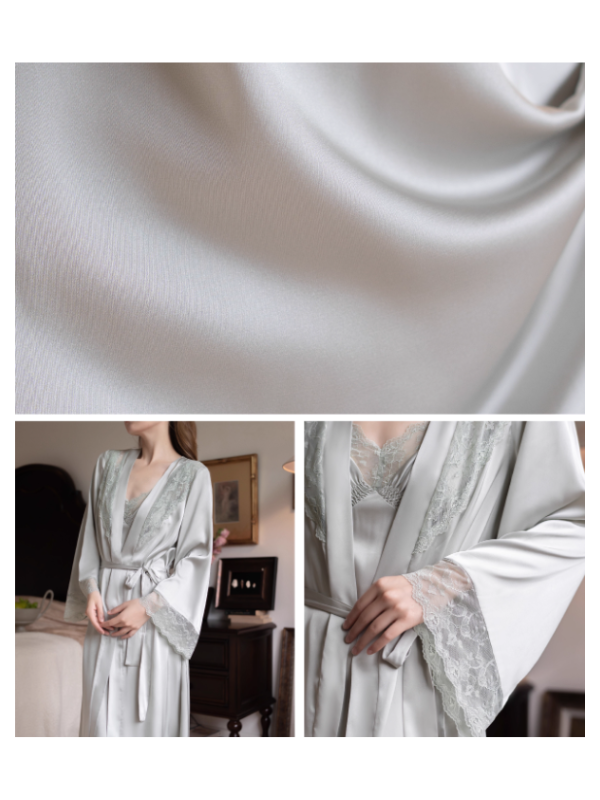 Sage Whisper Lace Nightgown Set
