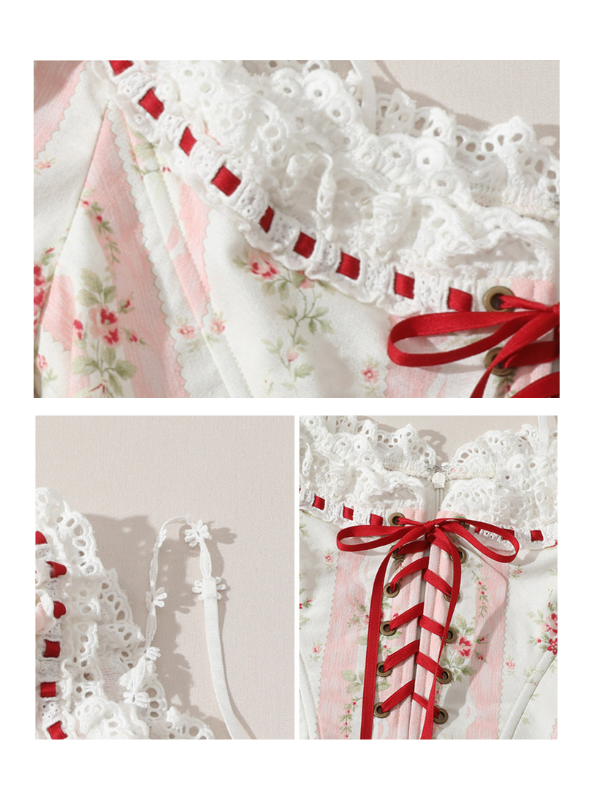 Romantic Vintage Floral Corset Dress