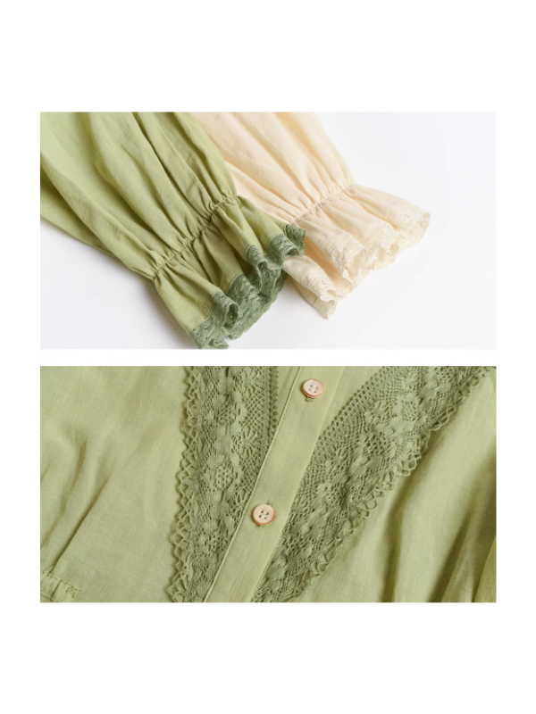 Nora's Light Green Elegance Blouse