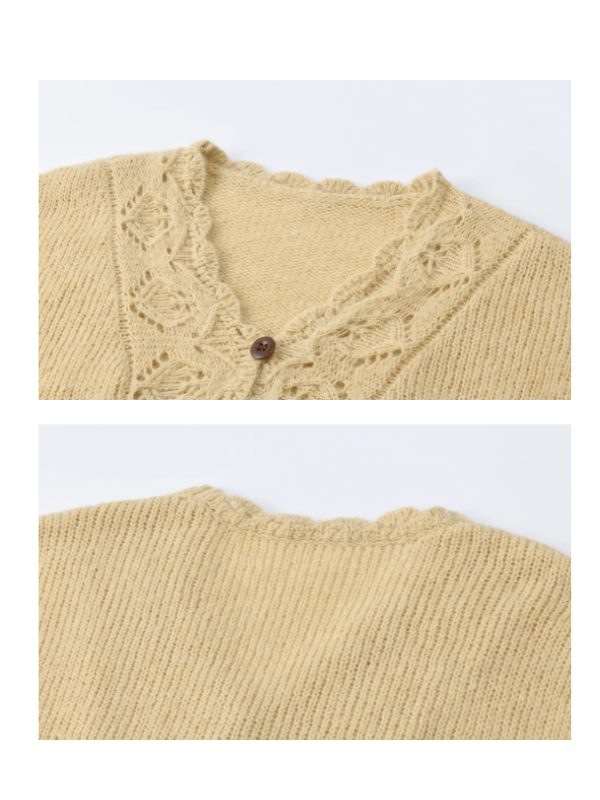 Golden Meadow Lace Knit Cardigan