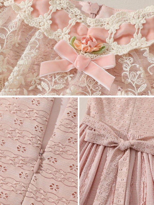 Enchanted Garden Pink Lace Dress