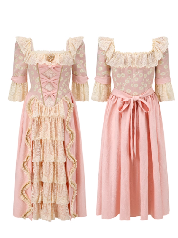 Pink Rococo Lace Fairytale Dress
