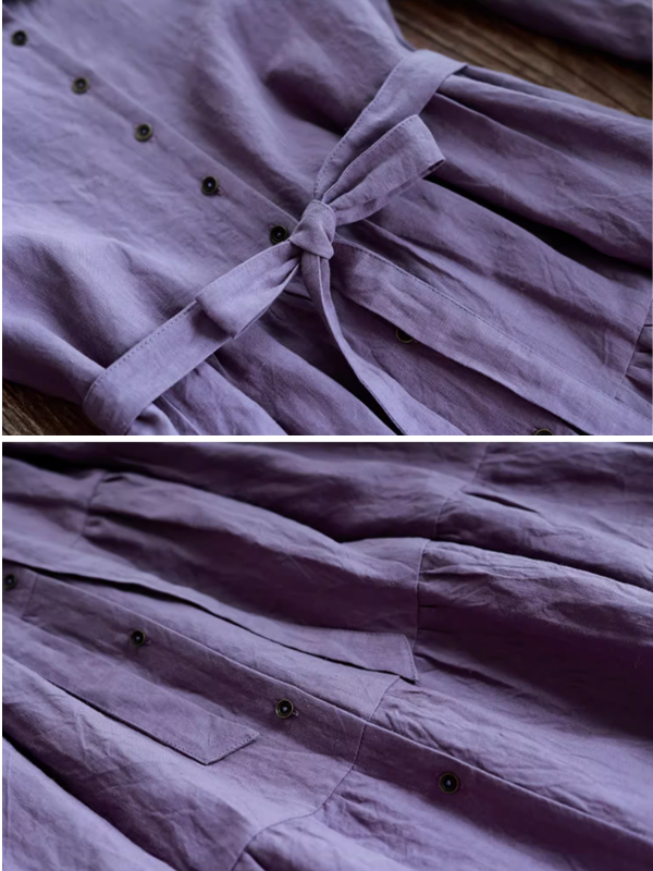 Purple Meadow Hemp Dress