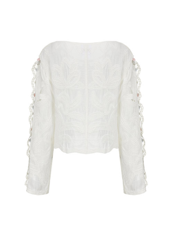 Whispering Bloom Embroidered Blouse