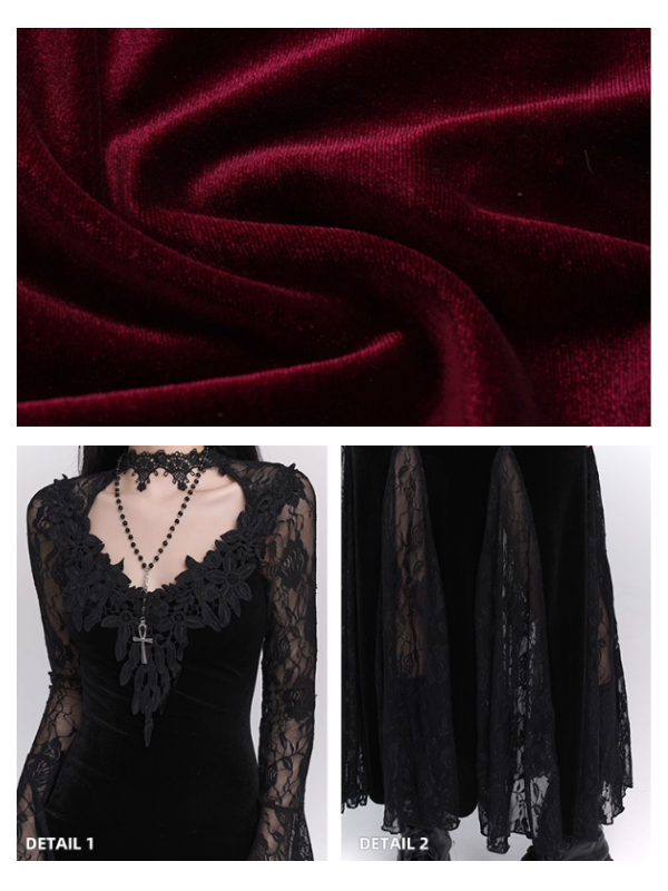 Nocturne Velvet & Lace Siren Gown
