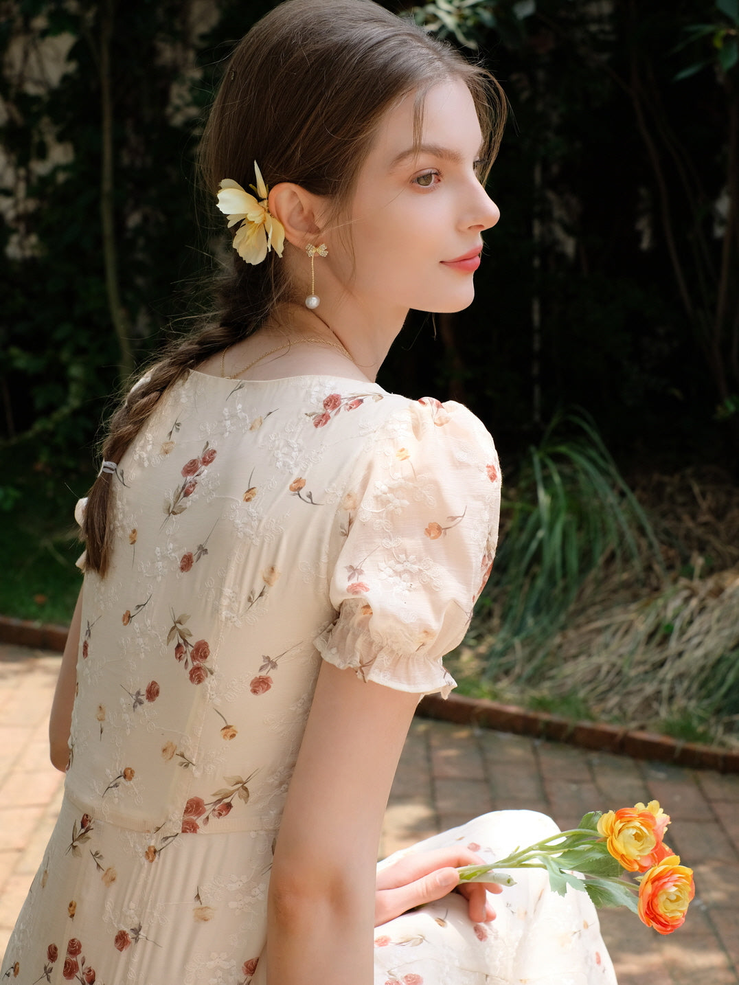 Ivory Rose Lace Summer Dress