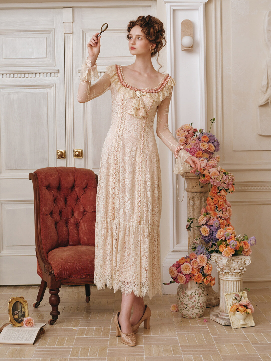 Retro Vintage Lace Dress