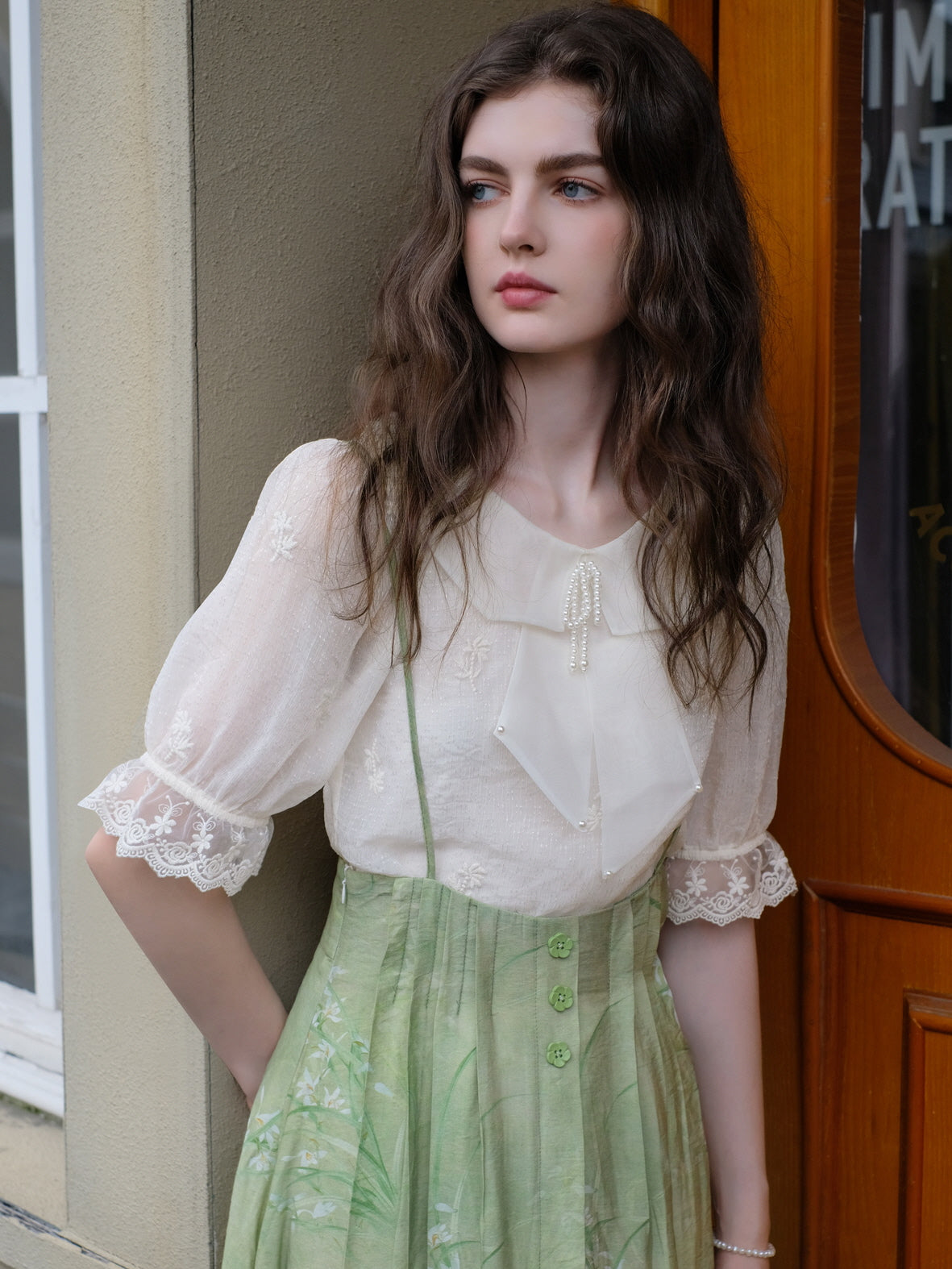 Blossom Grace Ivory Lace Blouse